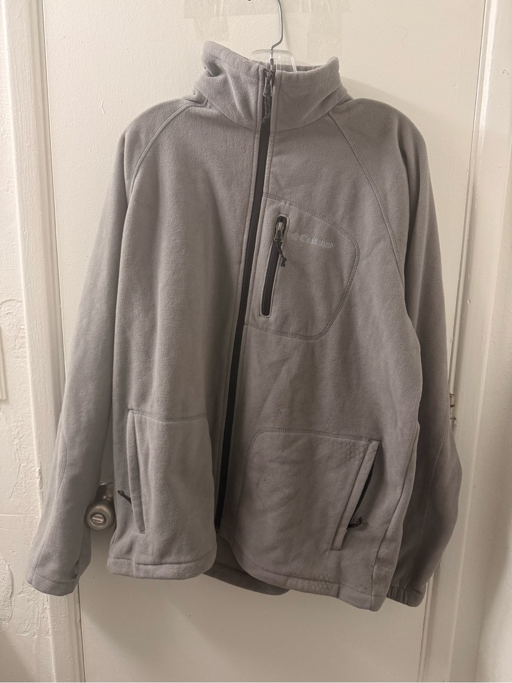 Columbia Unisex L Fleece Jacket Outdoor Casual Gray Black